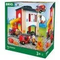 Large fire station with emergency vehicle, 12 pieces - Trains and railroads for fun on rails | Stadtlandkind