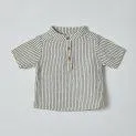 Shirt Kurzarm Muslin Antrasith Striped - Festive baby dresses made of high quality materials | Stadtlandkind