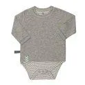 Baby Long Sleeve Shirt Romper Gray Melange