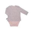 Baby Langarm Shirt-Body Rose Striped