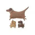 OyOy Coussin Hunsi Dog with Puppies 36 cm x 35 cm - Les animaux en peluche, les meilleurs amis de vos enfants | Stadtlandkind