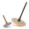 Striped spinning top large 110mm rainbow