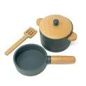 Pot and pan set - Emerald green - Bake a cake with toy kitchens and stores | Stadtlandkind