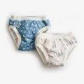 Tracksuit bottoms Blue/Teddy 2-pack - Diapers and wet wipes made from certified and compostable materials | Stadtlandkind