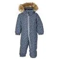 Jamin Kinder Thermo Overall dress blue print - Ski pants and ski boots for fun in the snow | Stadtlandkind