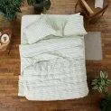Jakob Duvetbezug 160x210 cm sage, white - Beautiful bed linen made of sustainable materials | Stadtlandkind