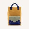Backpack Colour block large Envelope Camp Yellow - Totally beautiful bags and cool backpacks | Stadtlandkind