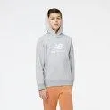 Y Essentials Stacked Logo Hoodie athletic grey - Sweatshirts and great knits keep your kids warm even on cold days | Stadtlandkind