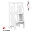 Tuki learning tower solid white - Cute nursery furniture made of sustainable materials | Stadtlandkind