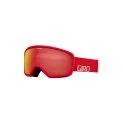 Skibrille Stomp Flash rouge/blanc ; ambre écarlate S2 - Casques de ski et lunettes de ski pour une excursion dans la neige. | Stadtlandkind
