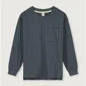 Long sleeve shirt Blue Grey - Brightly colored but also simple long-sleeved shirts in Scandinavian designs for the cooler days | Stadtlandkind