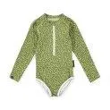 Maillot de bain UPF 50+ Endless Palms Pesto - Le bon maillot de bain pour vos enfants avec des volants, des rayures ou plutôt un imprimé animal | Stadtlandkind