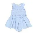 Robe bébé Plumeti Placid Blue - Une mode bébé durable fabriquée à partir de matériaux de haute qualité | Stadtlandkind