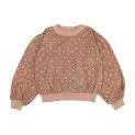 Sweater Flower Dots Rose Clay - Sweatshirts and great knits keep your kids warm even on cold days | Stadtlandkind
