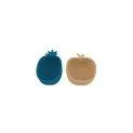 Bol pour enfant Ananas & Pomme 2 pièces, bleu/marron - Une belle sélection d'assiettes et de bols | Stadtlandkind