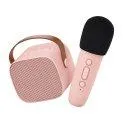 Rechargeable Wireless Speaker and Microphone Rose Pastel - Children's music to listen to or sing along loudly | Stadtlandkind