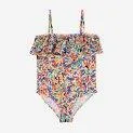 Confetti all over flounce swimsuit - The right swimsuit for your kids with ruffles, stripes or rather an animal print? | Stadtlandkind