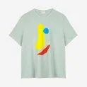 Adult T-Shirt Smiling Mask Print Turquoise - Can be used as a basic or eye-catcher - great shirts and tops | Stadtlandkind