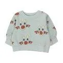Baby Sweatshirt Clowns Jade Grey - Kuschlig warme Sweatshirts und Strick für dein Baby | Stadtlandkind