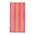 Serviette de plage Stripes marigold/dark pink - Après le bain dans une serviette de plage moelleuse ou un peignoir - qu'est-ce qui pourrait être m | Stadtlandkind
