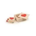 Heart-shaped booklet in wooden box Japanese