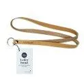 Leather key fob leather collar long
