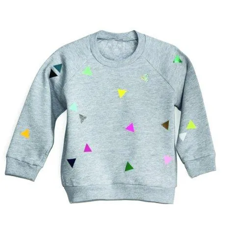 Sweater Triangles Grey - pom Berlin