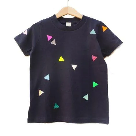 T-Shirt Triangles Navy - pom Berlin