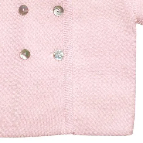 Manteau à capuche en laine mérinos rose - frilo swissmade