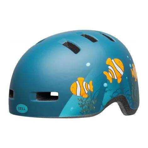 Lil Ripper Helmet matte gray/blue fish - Bell