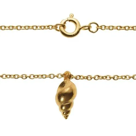 Collier 52cm doré avec 8 pierres et un pendentif en escargot - Jewels For You by Sarina Arnold