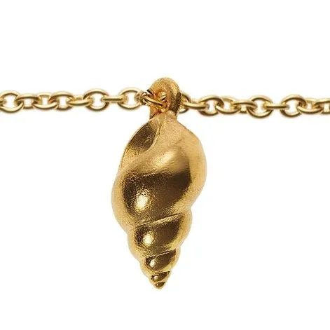 Collier 52cm doré avec 8 pierres et un pendentif en escargot - Jewels For You by Sarina Arnold