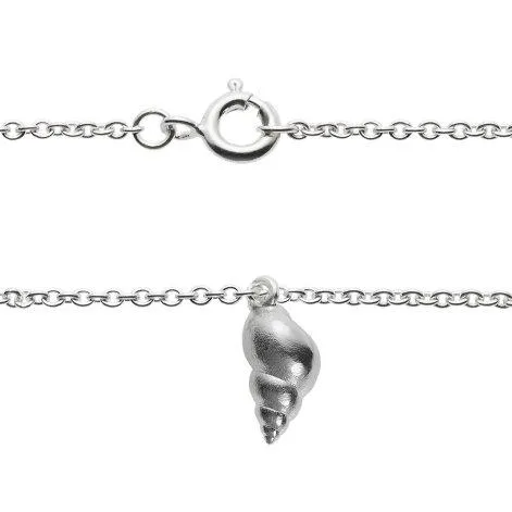 Collier 52cm argent avec 8 pierres d'Amazonite et pendentif en escargot - Jewels For You by Sarina Arnold