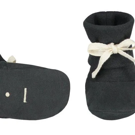 Chaussons de bébé Ribbed nearly black - Gray Label