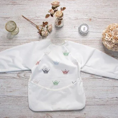 Soft bib white with long sleeves (crown) incl. carrying bag - Bellivia