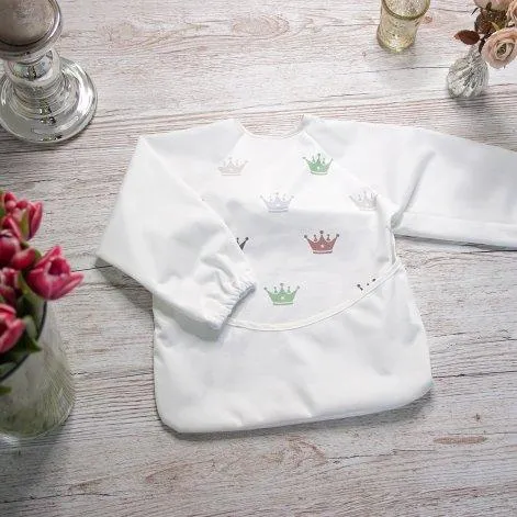 Soft bib white with long sleeves (crown) incl. carrying bag - Bellivia