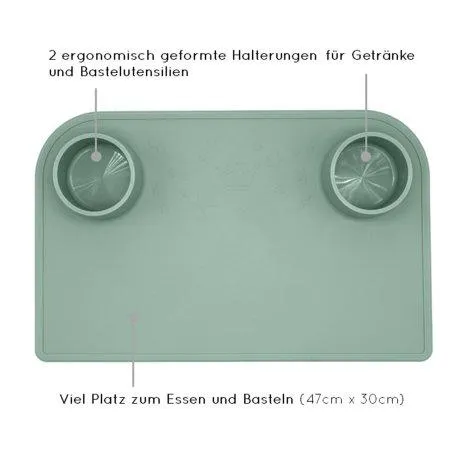 Eat & Play Pad grün inkl. Baumwolltasche - Bellivia