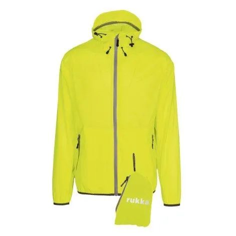 Women's Rain Jacket Shelter fluorescent lemon - rukka