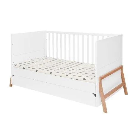 Kinderbett mit Schublade LOTTA, 70x140cm weiss - Bisal