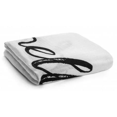 Muslin Swaddle Blanket Hello World - Modern Burlap