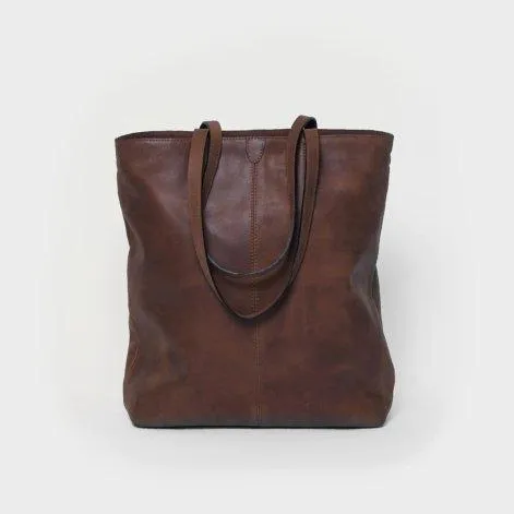 Tote Bag ZIP Plus Dark-Brown - Park Bags