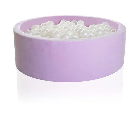 Bällebad Rund sweet purple (200 Bälle weiss pearl) - Kidkii