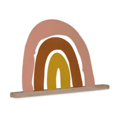 Hakuna rainbow magnetic board with oak holder - Multi - Atelier Pierre