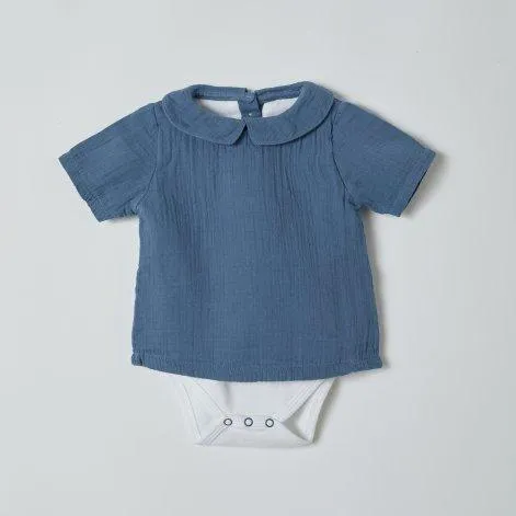 T-Shirt body pour bébé Indigo - OrganicEra