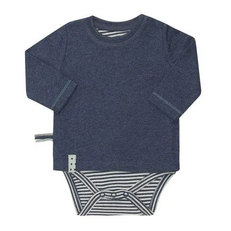 Baby Langarm Shirt-Body Indigo - OrganicEra