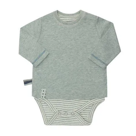 Baby Long Sleeve Shirt Romper Aqua - OrganicEra