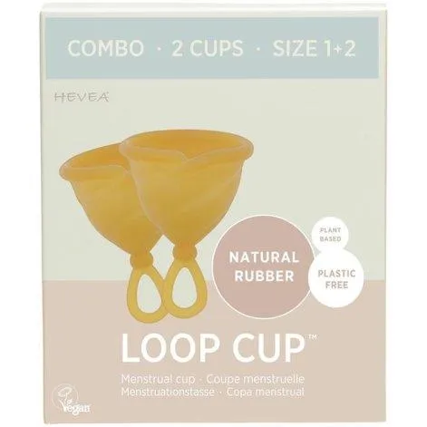 Loop Cup COMBO size 1 + 2 Amber - HEVEA