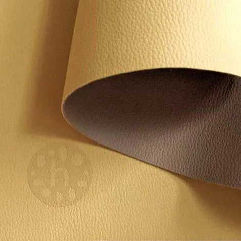 WRIGGLE vegan leather versatile changing mat, placemat (S) 65 x 37cm dandelion yellow, mocca brown - studio huske
