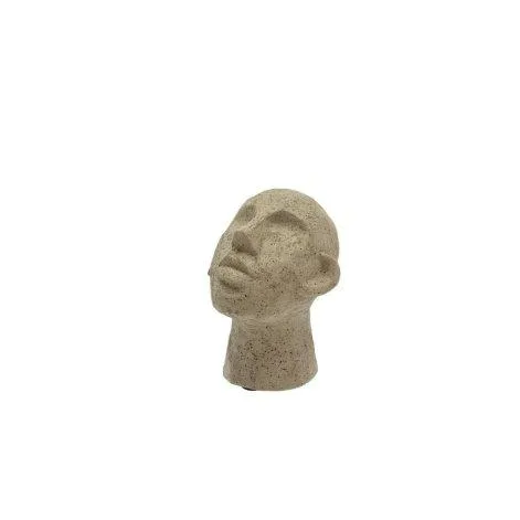 Skulptur Kopf, 18 x 16 x 23 cm, Olivgrün - Villa Collection