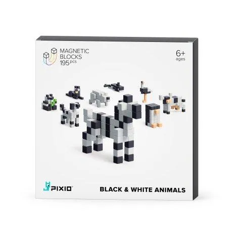 Magnetbaukasten Black & White Animals - Pixio